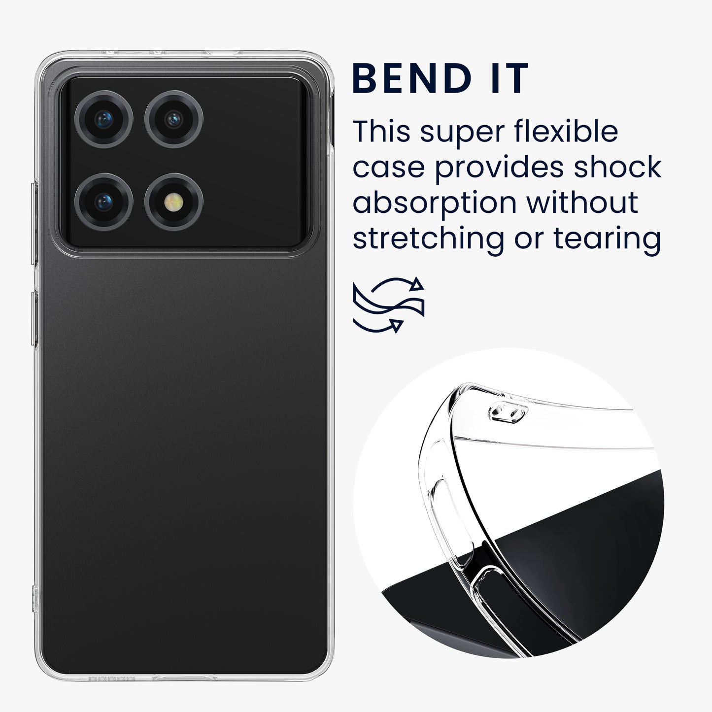 kwmobile Case Compatible with Xiaomi Poco X6 Pro 5G Phone Case Cover