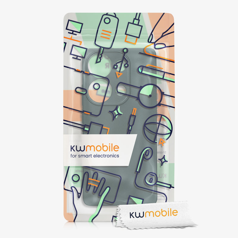 kwmobile Case for Xiaomi Poco M6 Pro (4G) - Soft Silicone Metallic Shimmer Case - Protective Cover