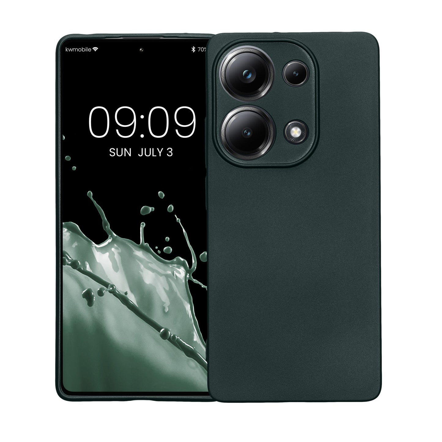 kwmobile Case for Xiaomi Poco M6 Pro (4G) - Soft Silicone Metallic Shimmer Case - Protective Cover