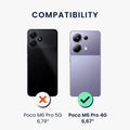 kwmobile Case for Xiaomi Poco M6 Pro (4G) - Soft Silicone Metallic Shimmer Case - Protective Cover