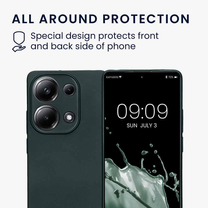 kwmobile Case for Xiaomi Poco M6 Pro (4G) - Soft Silicone Metallic Shimmer Case - Protective Cover