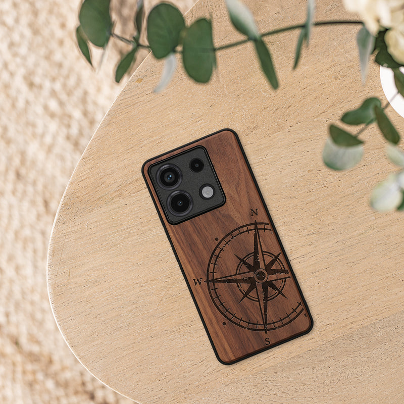 kwmobile Case Compatible with Xiaomi Redmi Note 13 Pro 5G / Poco X6 5G - Phone Cover - TPU Phone Case Compass Vintage