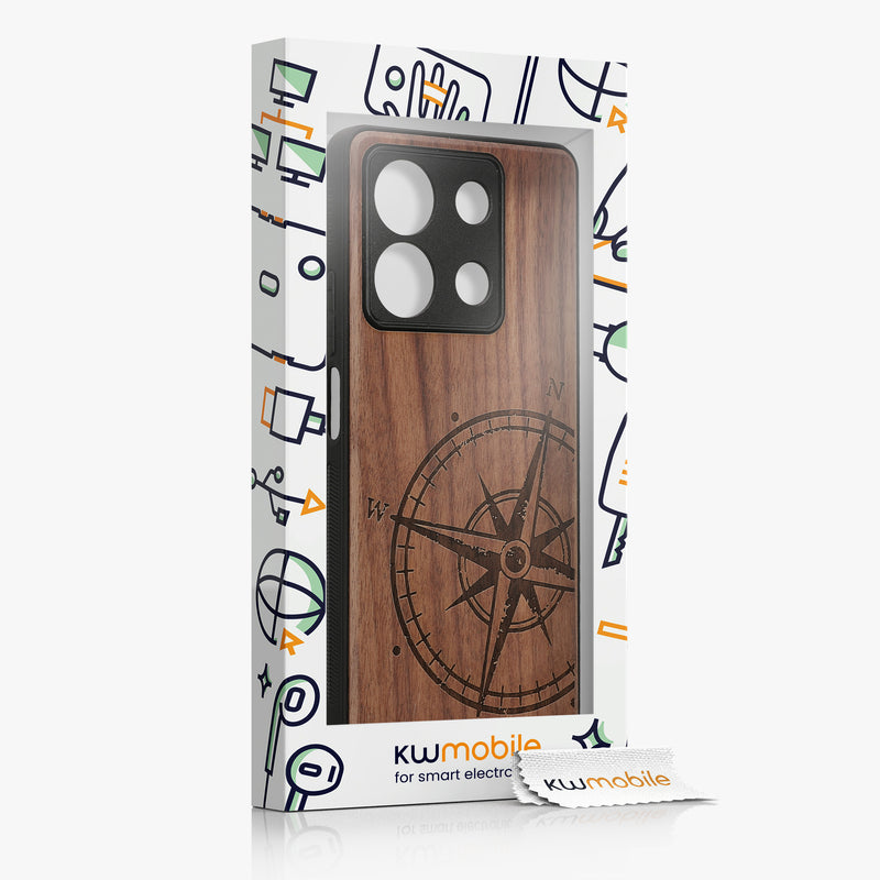 kwmobile Case Compatible with Xiaomi Redmi Note 13 5G Phone Cover TPU Phone Case Vintage