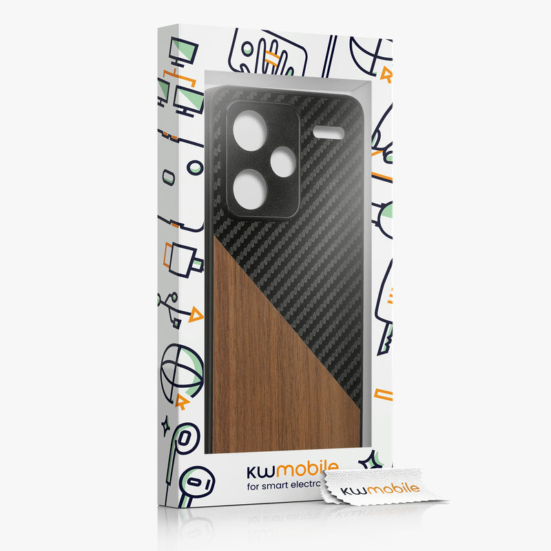 kwmobile Case compatible with Xiaomi Redmi Note 13 Pro+ 5G / Redmi Note 13 Pro Plus 5G - Phone Case - Phone Protective Cover - Smartphone Cover