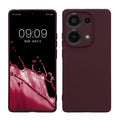kwmobile Slim Case kompatibel mit Xiaomi Redmi Note 13 Pro 4G Hülle - Handyhülle aus Silikon in Bordeaux Violett Bordeaux Violett  