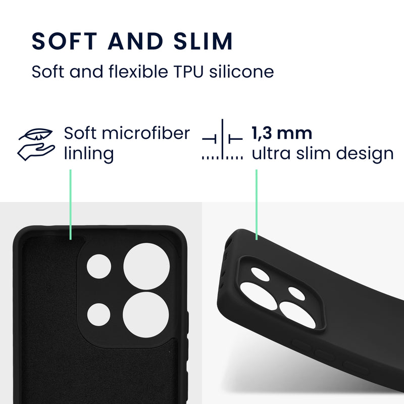 kwmobile Slim Case compatible with Xiaomi Redmi Note 13 4G - Silicone Phone Case