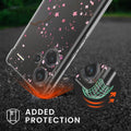 kwmobile Necklace Case compatible with Xiaomi Redmi Note 13 Pro+ 5G / Redmi Note 13 Pro Plus 5G - Silicone Cover with Lanyard Transparent Cherry Blossom Petals