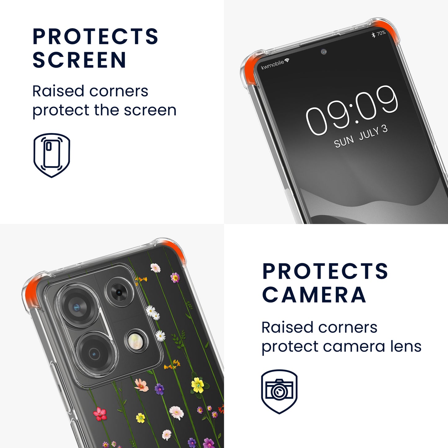 kwmobile Necklace Case Compatible with Xiaomi Redmi Note 13 Pro 5G / Poco X6 5G Silicone Cover