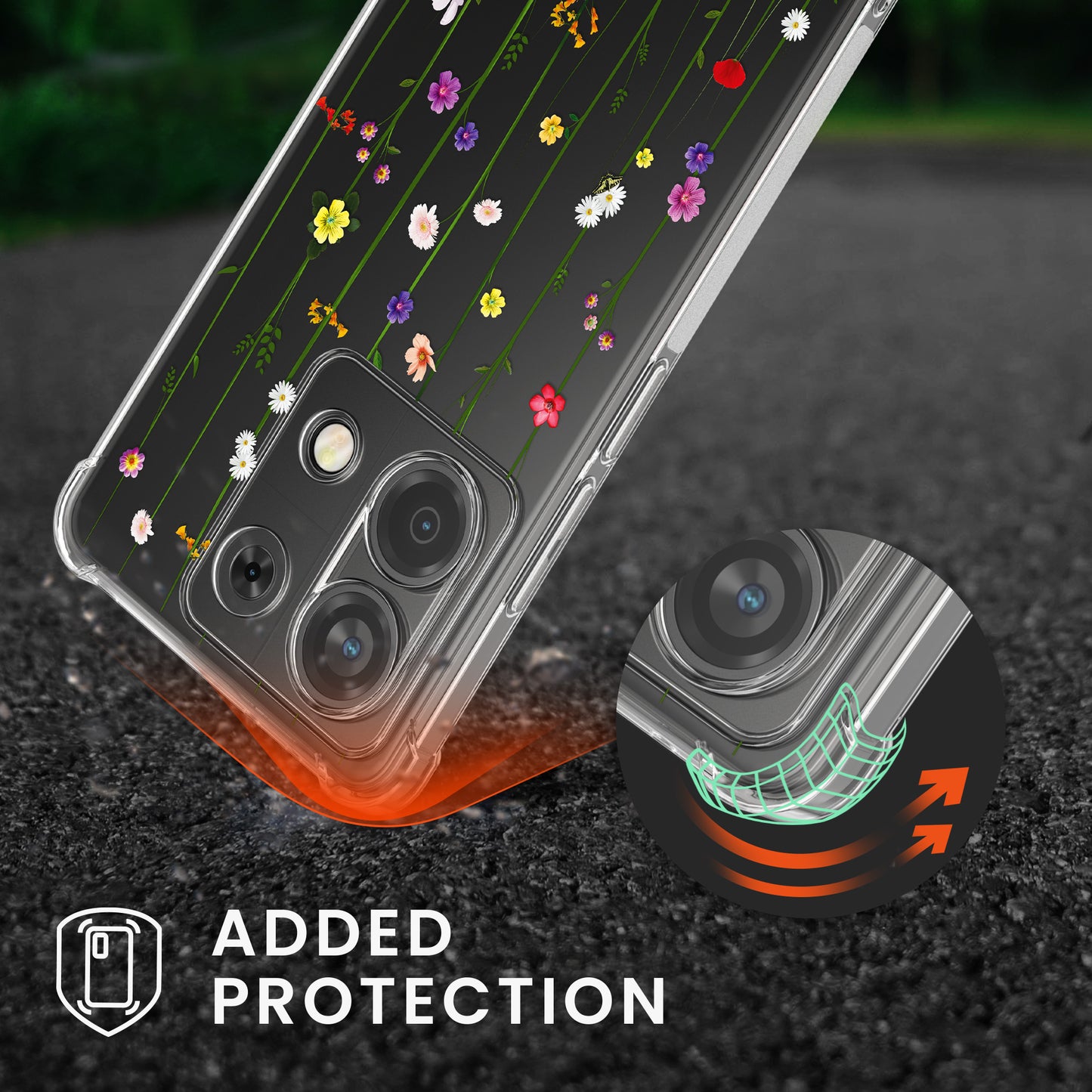 kwmobile Necklace Case Compatible with Xiaomi Redmi Note 13 Pro 5G / Poco X6 5G Silicone Cover