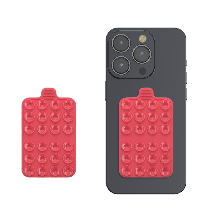 kwmobile 2x Suction Cup Phone Holder - Self-Adhesive Phone Holder - 5.5 x 9cm - Universal Holder for Phone Cases - Compatible with iPhone and Android