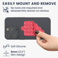 kwmobile 2x Suction Cup Phone Holder - Self-Adhesive Phone Holder - 5.5 x 9cm - Universal Holder for Phone Cases - Compatible with iPhone and Android