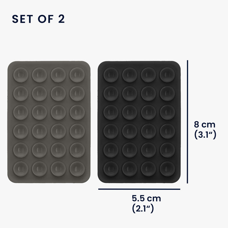kwmobile Suction Cup Phone Holder Self-Adhesive - 5.5 x 8cm - Universal Holder for Phone Cases - Compatible with iPhone and Android