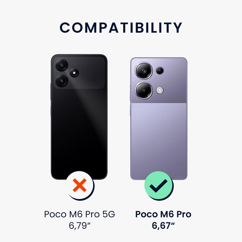 kwmobile Phone Case for Xiaomi Poco M6 Pro (4G) Case - Soft Silicone Phone Case - Protective Cover