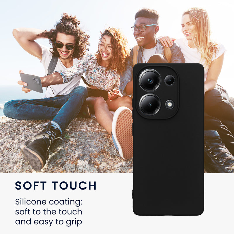 kwmobile Phone Case for Xiaomi Poco M6 Pro (4G) Case - Soft Silicone Phone Case - Protective Cover