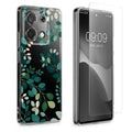 kwmobile Case Compatible with Xiaomi Redmi Note 13 Pro 5G / Poco X6 5G Phone Cover - With Glass Screen Protector - Cherry Blossom Petals