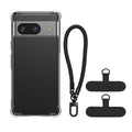 kwmobile Phone Case Compatible with Google Pixel 7 Protective Cover with Edge Protection and Detachable Lanyard Incl. 2 Pads