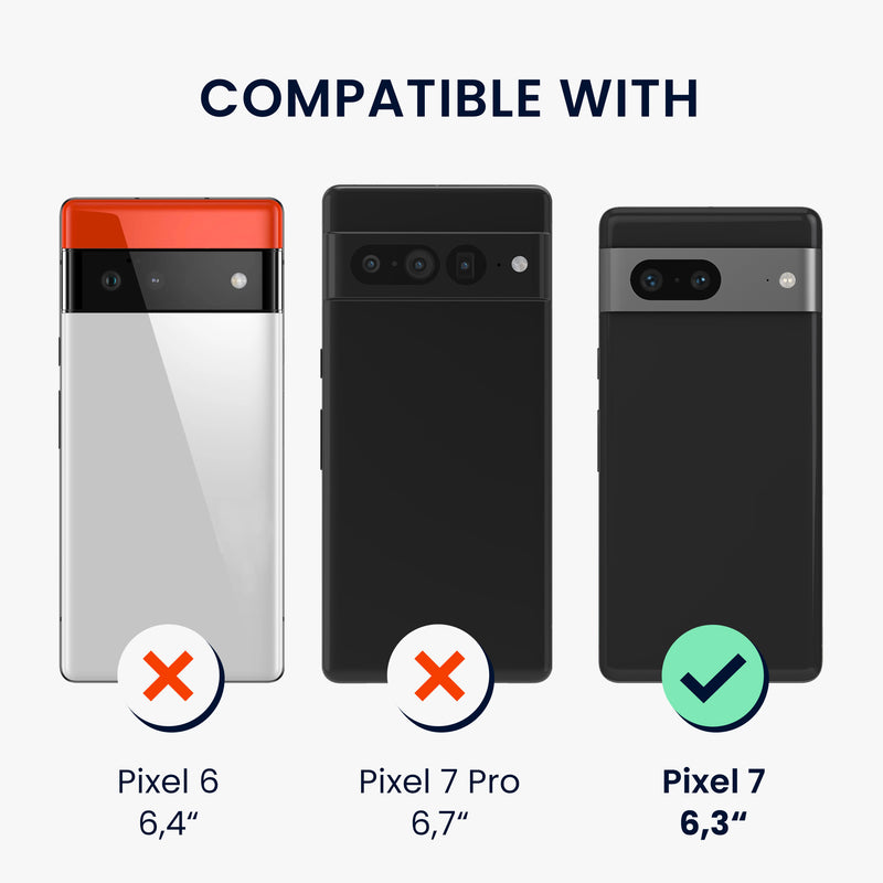 kwmobile Phone Case Compatible with Google Pixel 7 Protective Cover with Edge Protection and Detachable Lanyard Incl. 2 Pads