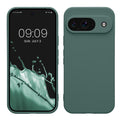 kwmobile Handyhülle kompatibel mit Google Pixel 9 Hülle - Handy Case aus weichem Silikon in Blaugrün Blaugrün  