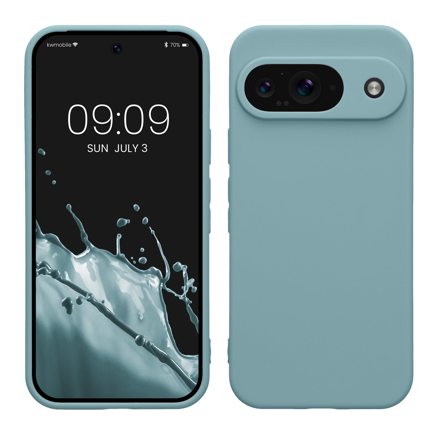 kwmobile Handyhülle kompatibel mit Google Pixel 9 Hülle - Handy Case aus weichem Silikon in Antique Stone Antique Stone  