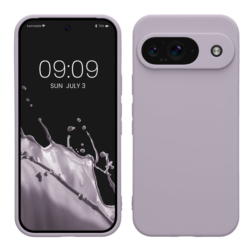 kwmobile Handyhülle kompatibel mit Google Pixel 9 Hülle - Handy Case aus weichem Silikon in Lavendel Lavendel  