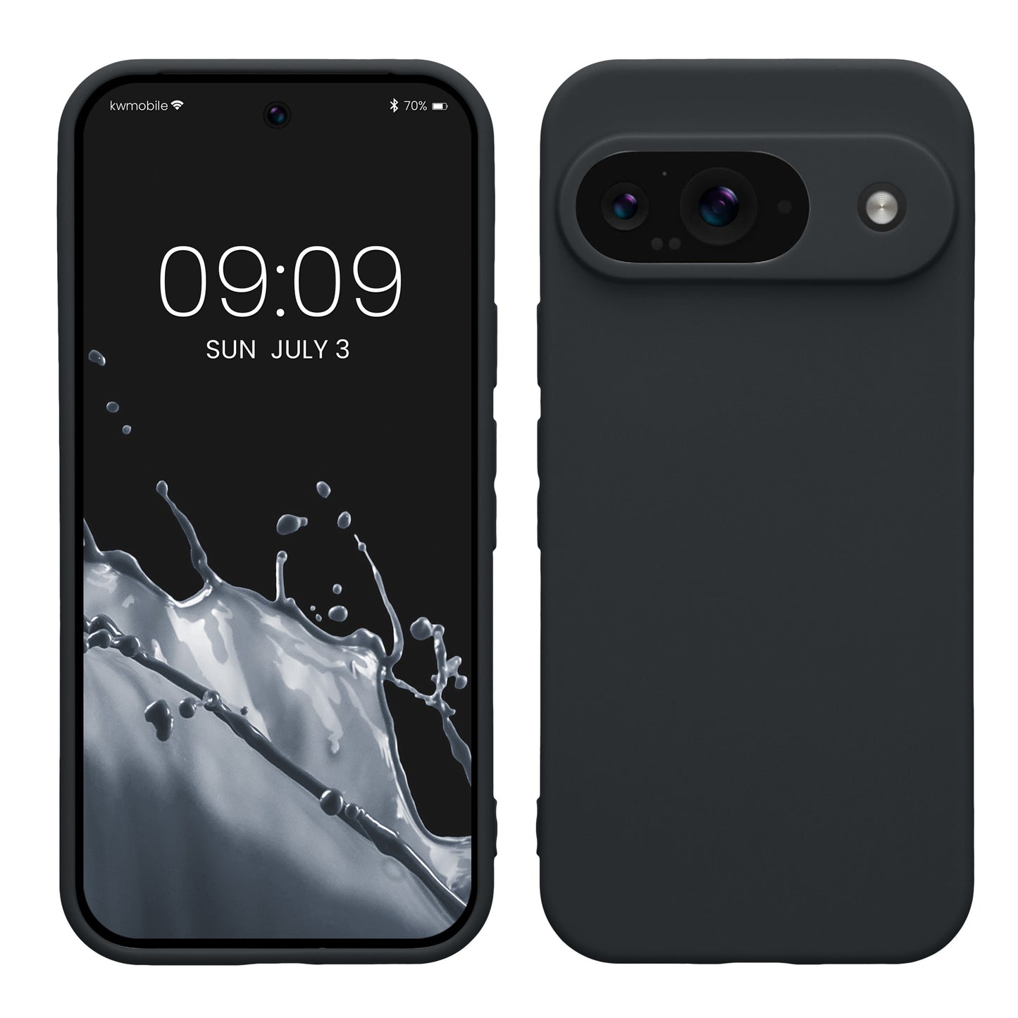 kwmobile Handyhülle kompatibel mit Google Pixel 9 Hülle - Handy Case aus weichem Silikon in Heidelbeerblau Heidelbeerblau  