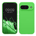 kwmobile Handyhülle kompatibel mit Google Pixel 9 Hülle - Handy Case aus weichem Silikon in Limettengrün Limettengrün  
