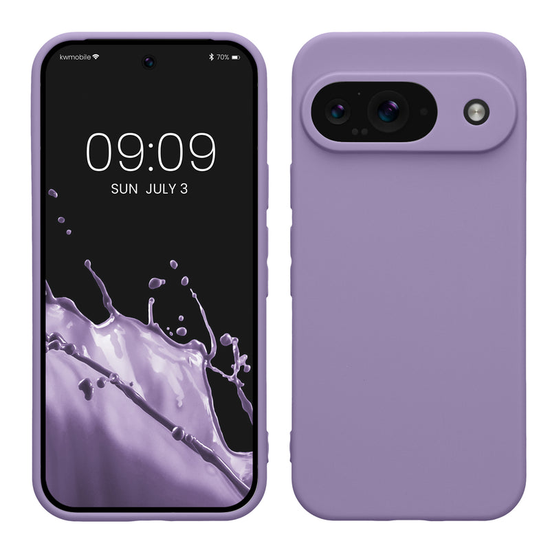kwmobile Handyhülle kompatibel mit Google Pixel 9 Hülle - Handy Case aus weichem Silikon in Veilchen Lila Veilchen Lila  