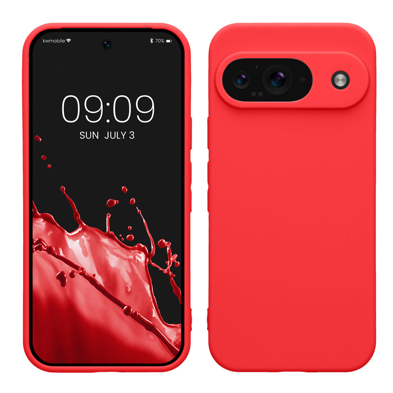 kwmobile Handyhülle kompatibel mit Google Pixel 9 Hülle - Handy Case aus weichem Silikon in Awesome Pink Awesome Pink  