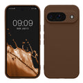 kwmobile Handyhülle kompatibel mit Google Pixel 9 Hülle - Handy Case aus weichem Silikon in Chocolate Chocolate  