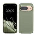 kwmobile Handyhülle für Google Pixel 9 Hülle / Google Pixel 9 Pro Hülle, für Pixel 9 Hülle / Pixel 9 Pro Hülle, für Pixel 9 Case / Pixel 9 Pro Case - Hülle Silikon - kabelloses Laden - Graugrün Graugrün  