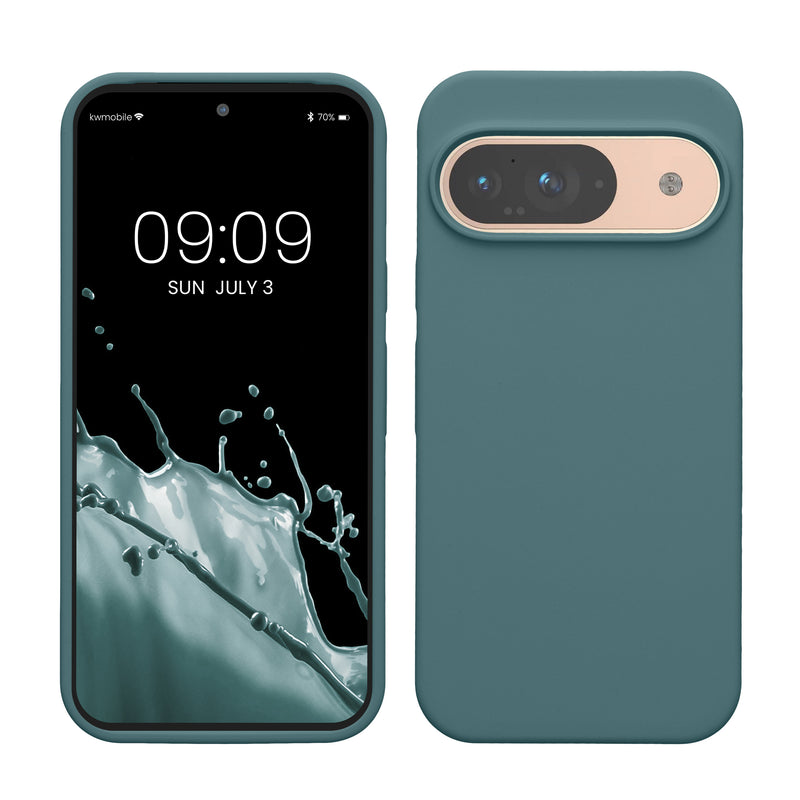 kwmobile Handyhülle für Google Pixel 9 Hülle / Google Pixel 9 Pro Hülle, für Pixel 9 Hülle / Pixel 9 Pro Hülle, für Pixel 9 Case / Pixel 9 Pro Case - Hülle Silikon - kabelloses Laden - Arctic Night Arctic Night  