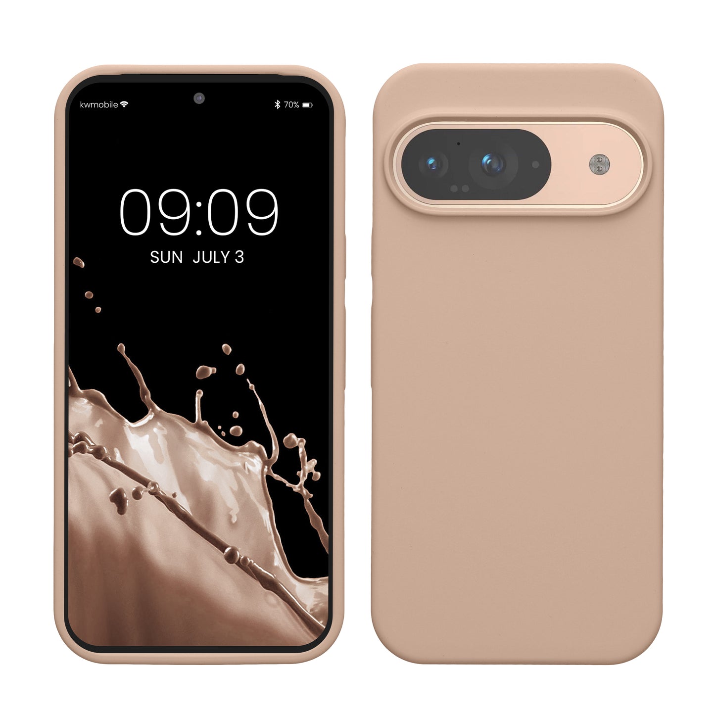 kwmobile Handyhülle für Google Pixel 9 Hülle / Google Pixel 9 Pro Hülle, für Pixel 9 Hülle / Pixel 9 Pro Hülle, für Pixel 9 Case / Pixel 9 Pro Case - Hülle Silikon - kabelloses Laden - Altrosa matt Altrosa matt  