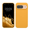 kwmobile Handyhülle für Google Pixel 9 Hülle / Google Pixel 9 Pro Hülle, für Pixel 9 Hülle / Pixel 9 Pro Hülle, für Pixel 9 Case / Pixel 9 Pro Case - Hülle Silikon - kabelloses Laden - Mango Mango  