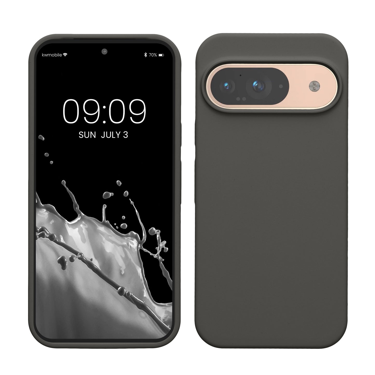 kwmobile Handyhülle für Google Pixel 9 Hülle / Google Pixel 9 Pro Hülle, für Pixel 9 Hülle / Pixel 9 Pro Hülle, für Pixel 9 Case / Pixel 9 Pro Case - Hülle Silikon - kabelloses Laden - Stone Dust Stone Dust  