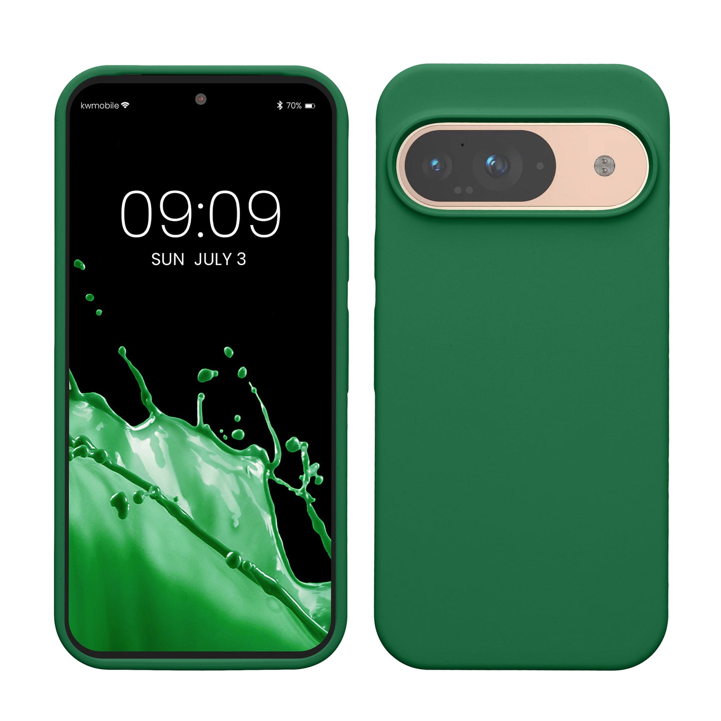 kwmobile Handyhülle für Google Pixel 9 Hülle / Google Pixel 9 Pro Hülle, für Pixel 9 Hülle / Pixel 9 Pro Hülle, für Pixel 9 Case / Pixel 9 Pro Case - Hülle Silikon - kabelloses Laden - Pixie Green Pixie Green  