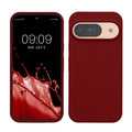 kwmobile Handyhülle für Google Pixel 9 Hülle / Google Pixel 9 Pro Hülle, für Pixel 9 Hülle / Pixel 9 Pro Hülle, für Pixel 9 Case / Pixel 9 Pro Case - Hülle Silikon - kabelloses Laden - Rhabarber Rot Rhabarber Rot  