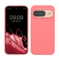 kwmobile Handyhülle für Google Pixel 9 Hülle / Google Pixel 9 Pro Hülle, für Pixel 9 Hülle / Pixel 9 Pro Hülle, für Pixel 9 Case / Pixel 9 Pro Case - Hülle Silikon - kabelloses Laden - Pastell Koralle Pastell Koralle  
