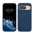 kwmobile Handyhülle für Google Pixel 9 Hülle / Google Pixel 9 Pro Hülle, für Pixel 9 Hülle / Pixel 9 Pro Hülle, für Pixel 9 Case / Pixel 9 Pro Case - Hülle Silikon - kabelloses Laden - Marineblau Marineblau  
