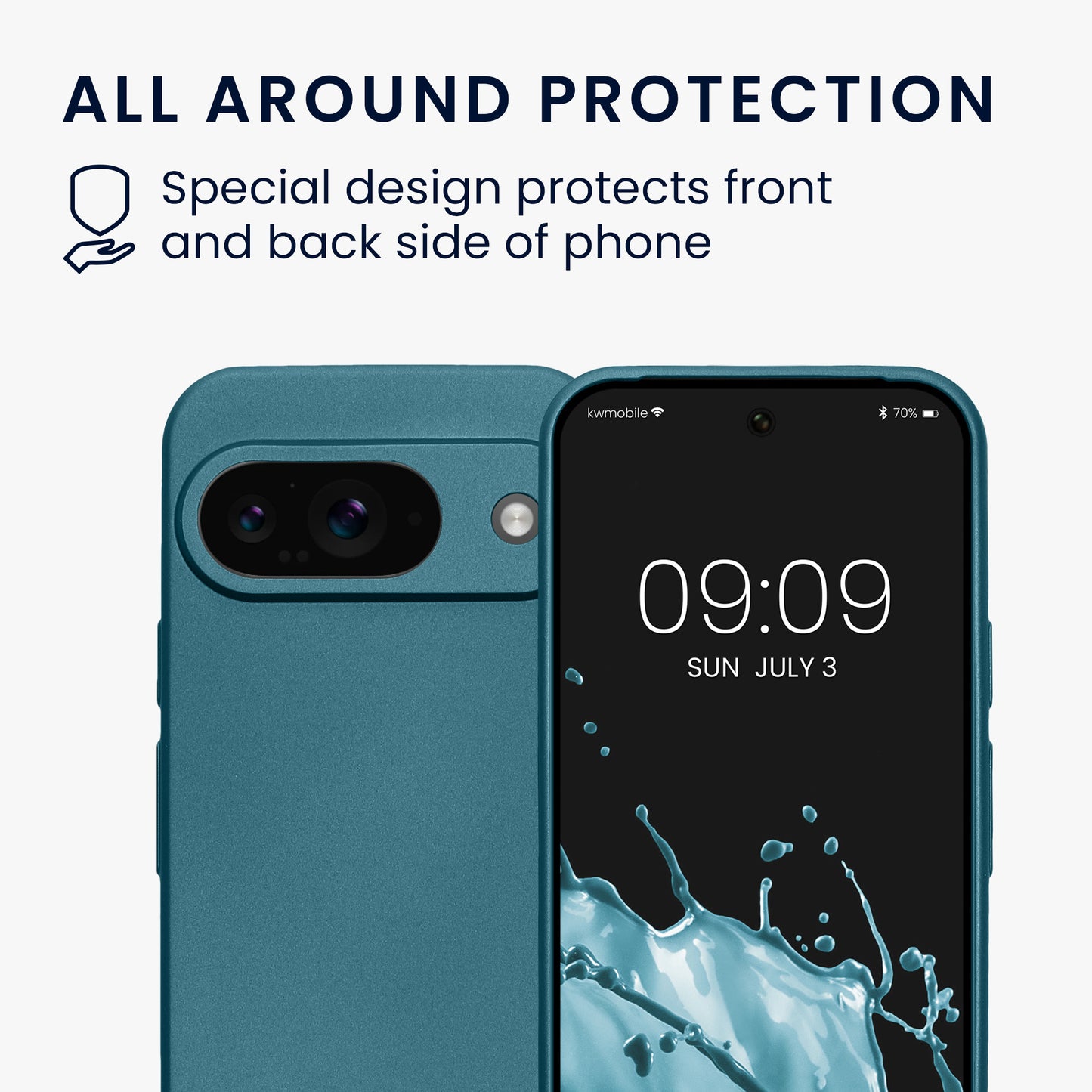 kwmobile Case for Google Pixel 9 - Soft Silicone Cover Protective Case