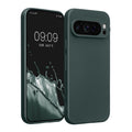 kwmobile Handyhülle kompatibel mit Google Pixel 9 Pro Hülle - weiche Silikon Case metallisch schimmernd in Metallic Petrol Metallic Petrol  