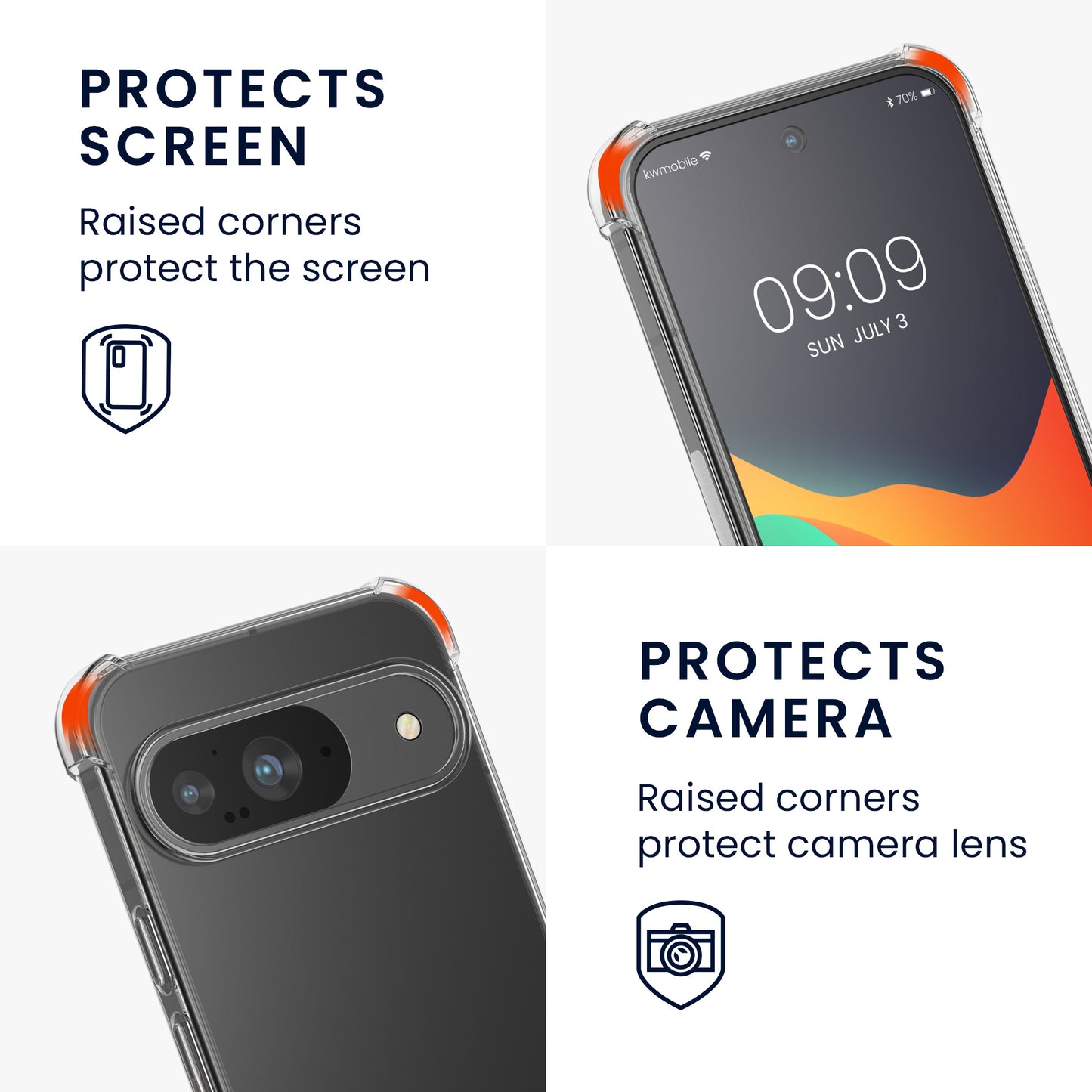 kwmobile Necklace Case compatible with Google Pixel 9 / Pixel 9 Pro Case