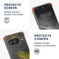 kwmobile Necklace Case compatible with Google Pixel 9 / Pixel 9 Pro Silicone Cover with Lanyard Transparent Jungle