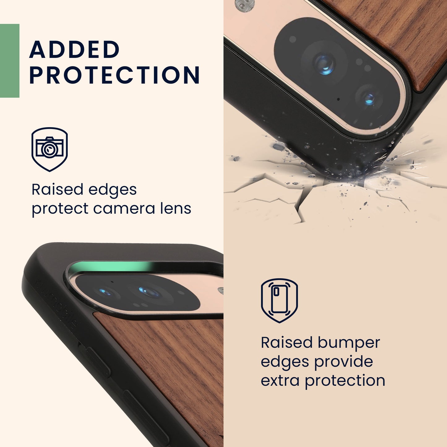 kwmobile Case Compatible with Google Pixel 9 / Pixel 9 Pro Phone Cover TPU Compass Vintage