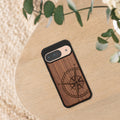 kwmobile Case Compatible with Google Pixel 9 / Pixel 9 Pro Phone Cover TPU Compass Vintage