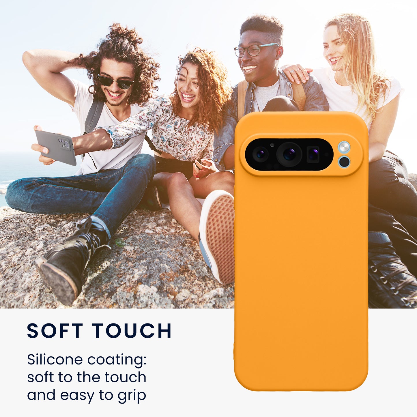 kwmobile Phone Case for Google Pixel 9 Pro XL Case - Soft Phone Silicone Case - Protective Cover