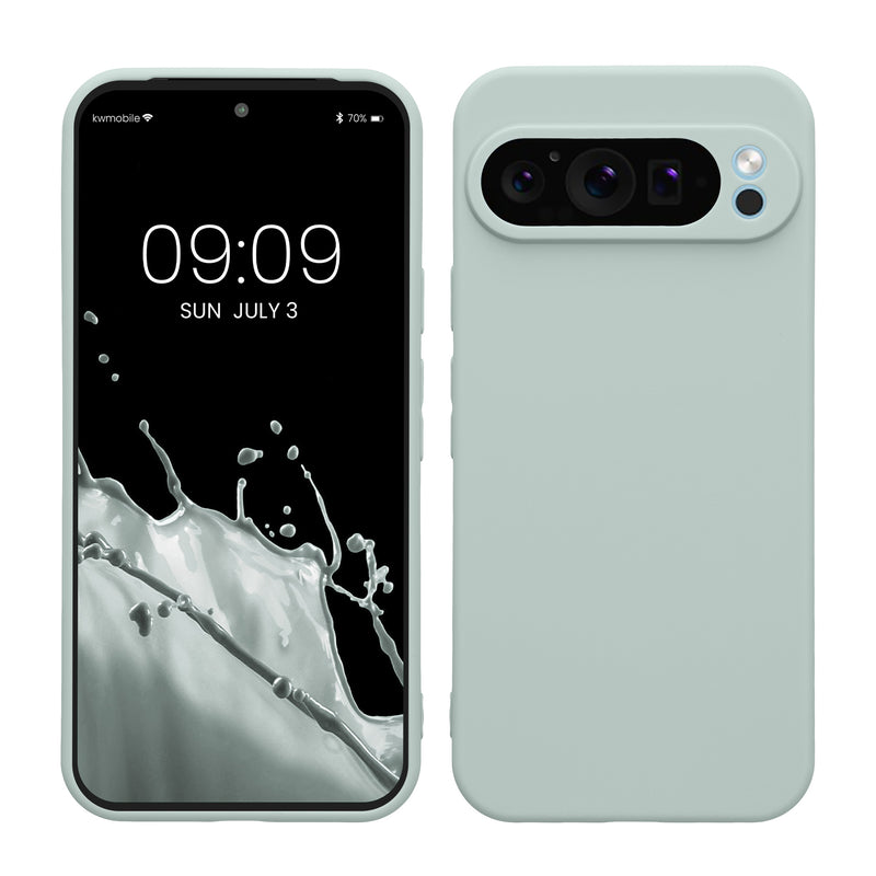 kwmobile Handyhülle kompatibel mit Google Pixel 9 Pro XL Hülle - Handy Case aus weichem Silikon in Cool Mint Cool Mint  