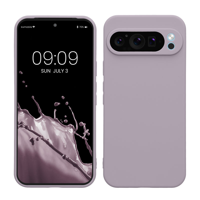 kwmobile Handyhülle kompatibel mit Google Pixel 9 Pro XL Hülle - Handy Case aus weichem Silikon in Lavendel Lavendel  