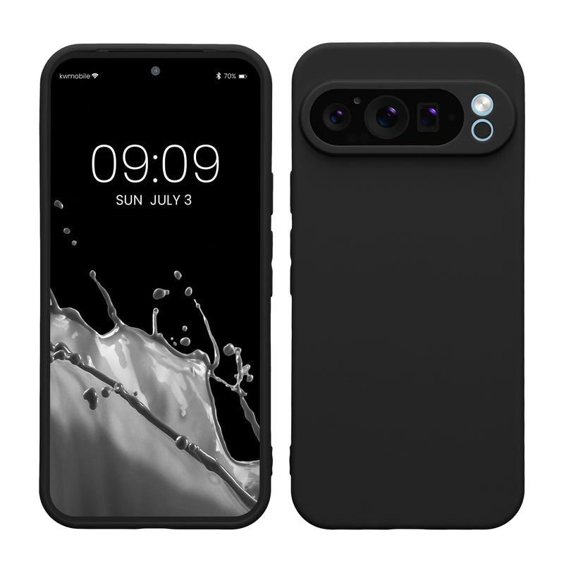 kwmobile Handyhülle kompatibel mit Google Pixel 9 Pro XL Hülle - Handy Case aus weichem Silikon in Heidelbeerblau Heidelbeerblau  