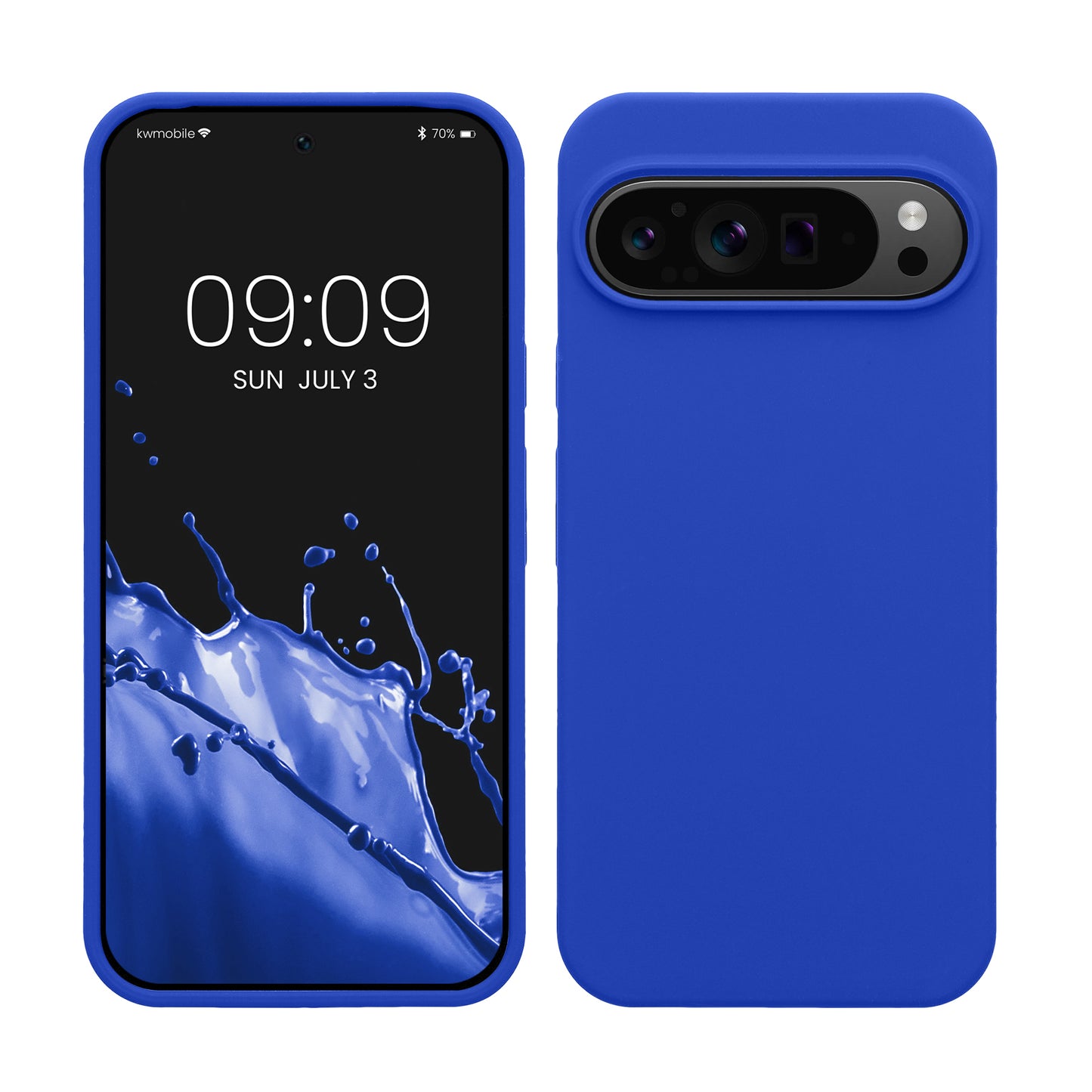 kwmobile Handyhülle für Google Pixel 9 Pro XL Hülle, für Pixel 9 Pro XL Case - Hülle Silikon - kabelloses Laden - Baltik Blau Baltik Blau  