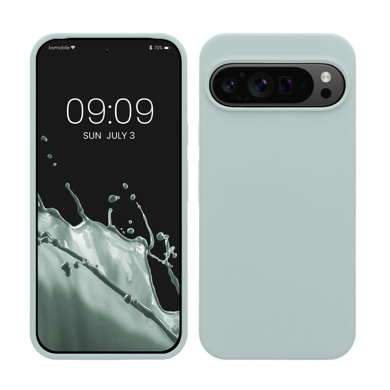 kwmobile Handyhülle für Google Pixel 9 Pro XL Hülle, für Pixel 9 Pro XL Case - Hülle Silikon - kabelloses Laden - Cool Mint Cool Mint  